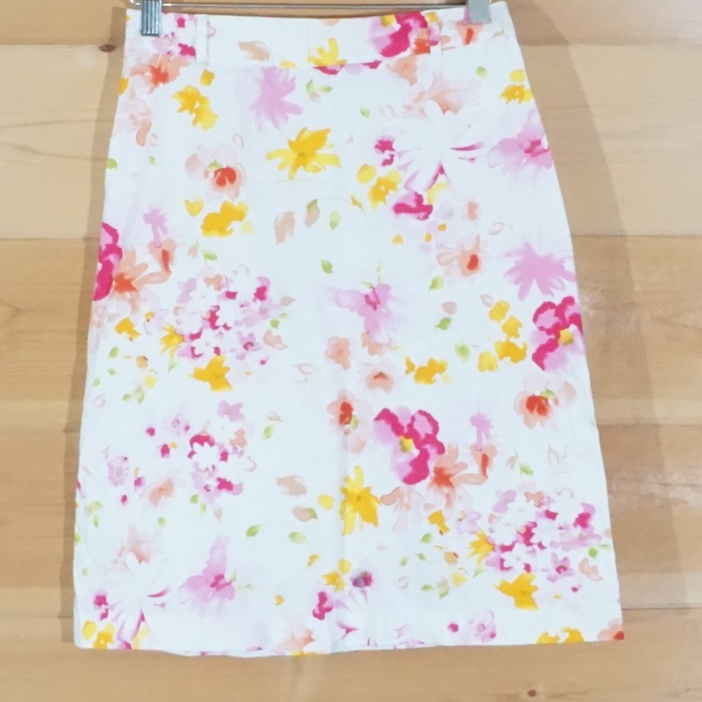 Flower Print Typhany Mid Skirt S